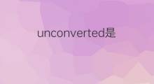 unconverted是什么意思 unconverted的中文翻译、读音、例句