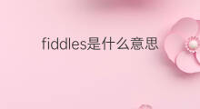 fiddles是什么意思 fiddles的中文翻译、读音、例句