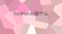 foolhardy是什么意思 foolhardy的中文翻译、读音、例句