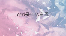 ceri是什么意思 ceri的中文翻译、读音、例句