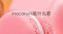 macarani是什么意思 macarani的中文翻译、读音、例句