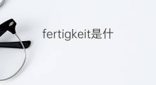 fertigkeit是什么意思 fertigkeit的中文翻译、读音、例句