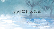 sjust是什么意思 sjust的中文翻译、读音、例句
