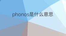 phonos是什么意思 phonos的中文翻译、读音、例句