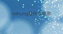 reihung是什么意思 reihung的中文翻译、读音、例句