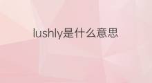 lushly是什么意思 lushly的中文翻译、读音、例句