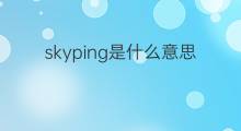 skyping是什么意思 skyping的中文翻译、读音、例句