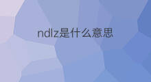 ndlz是什么意思 ndlz的中文翻译、读音、例句