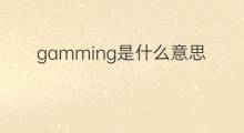gamming是什么意思 gamming的中文翻译、读音、例句