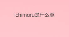 ichimaru是什么意思 ichimaru的中文翻译、读音、例句