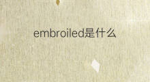 embroiled是什么意思 embroiled的中文翻译、读音、例句