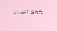 dika是什么意思 dika的中文翻译、读音、例句