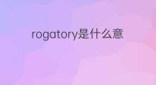 rogatory是什么意思 rogatory的中文翻译、读音、例句