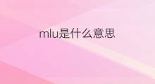 mlu是什么意思 mlu的中文翻译、读音、例句
