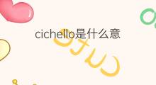 cichello是什么意思 cichello的中文翻译、读音、例句