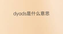 dyads是什么意思 dyads的中文翻译、读音、例句