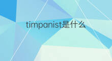 timpanist是什么意思 timpanist的中文翻译、读音、例句