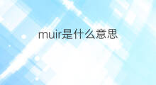 muir是什么意思 muir的中文翻译、读音、例句