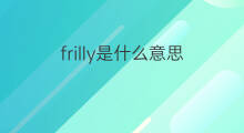 frilly是什么意思 frilly的中文翻译、读音、例句