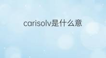 carisolv是什么意思 carisolv的中文翻译、读音、例句