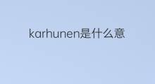 karhunen是什么意思 karhunen的中文翻译、读音、例句