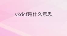 vkdcf是什么意思 vkdcf的中文翻译、读音、例句