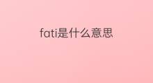 fati是什么意思 fati的中文翻译、读音、例句