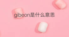 gibeon是什么意思 gibeon的中文翻译、读音、例句