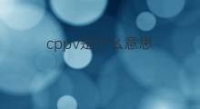 cppv是什么意思 cppv的中文翻译、读音、例句