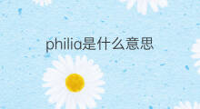 philia是什么意思 philia的中文翻译、读音、例句