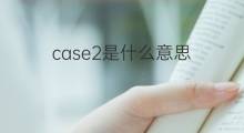 case2是什么意思 case2的中文翻译、读音、例句