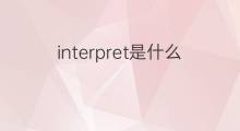 interpret是什么意思 interpret的中文翻译、读音、例句