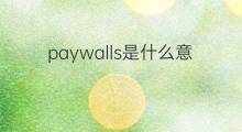 paywalls是什么意思 paywalls的中文翻译、读音、例句