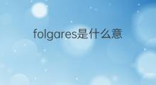 folgares是什么意思 folgares的中文翻译、读音、例句