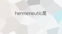 hermeneutic是什么意思 hermeneutic的中文翻译、读音、例句