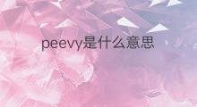 peevy是什么意思 peevy的中文翻译、读音、例句