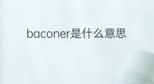 baconer是什么意思 baconer的中文翻译、读音、例句