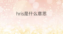 hris是什么意思 hris的中文翻译、读音、例句