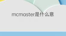 mcmaster是什么意思 mcmaster的中文翻译、读音、例句